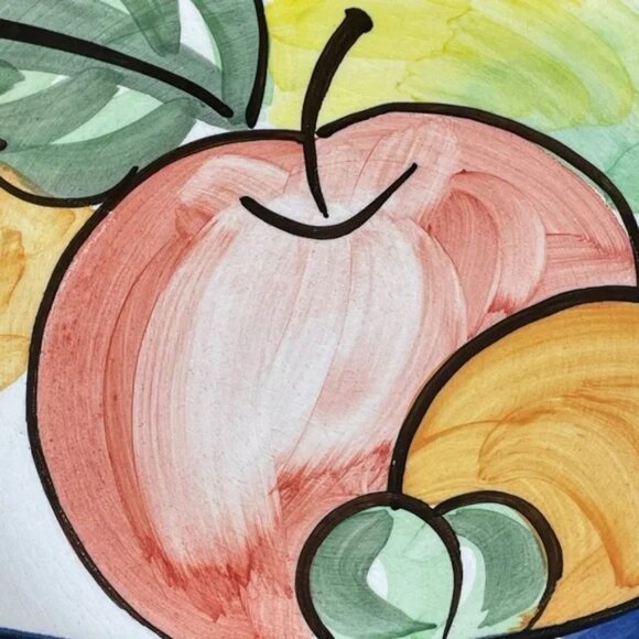 BELLA CERAMICS Colorful Fruit Design Plate hand painted - Picture 3 of 6